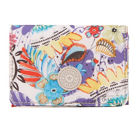 Clea Printed Snap Wallet, Alabaster Classic, large