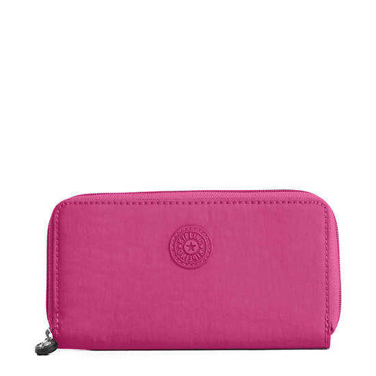Clarissa Continental Zip Wallet, Fig Purple Metallic, large