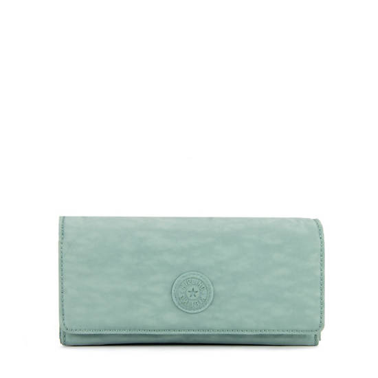 New Teddi Snap Wallet, Fern Green Block, large