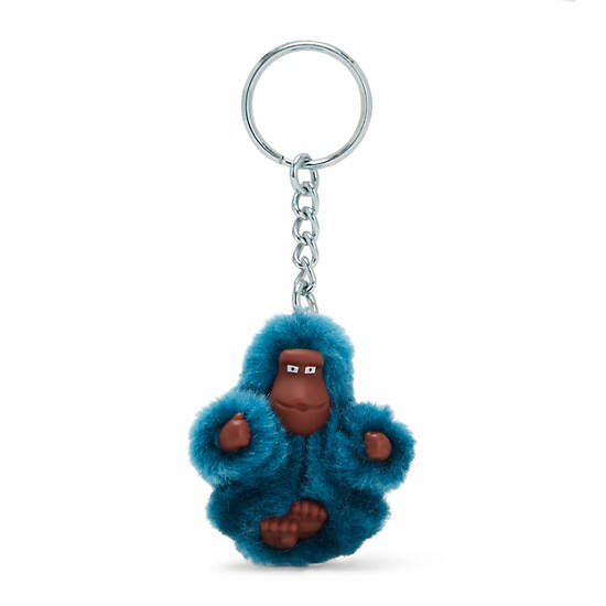 Sven Extra Small Monkey Keychain, Twinkle Teal, large