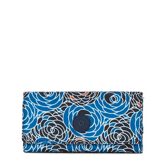 New Teddi Printed Snap Wallet, Abstract Mix, large