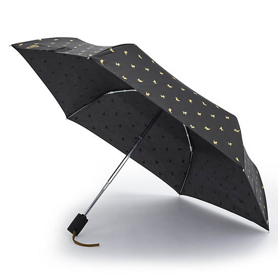 Auto Open Printed Umbrella, Dusty Grey, large