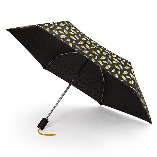 Auto Open Printed Umbrella, Duo Grey Black, large