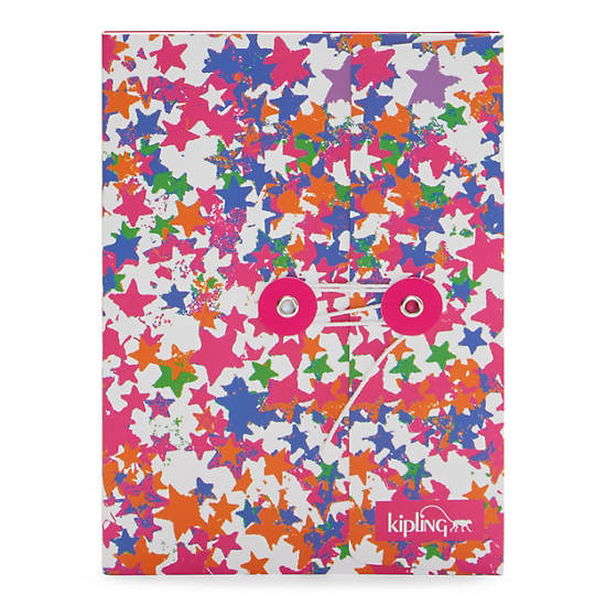Printed Notebook with Sticky Notes, Kaleidoscope Block, large