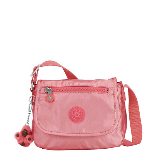 Sabian Metallic Crossbody Mini Bag, Powerful Pink, large