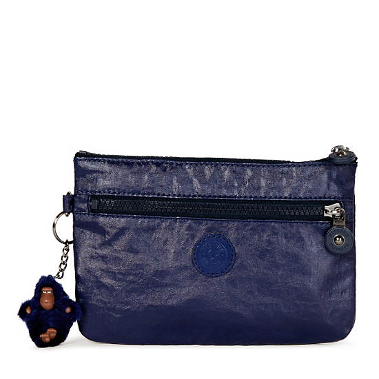 Ness Embossed Small Pouch, Cosmic Navy, large