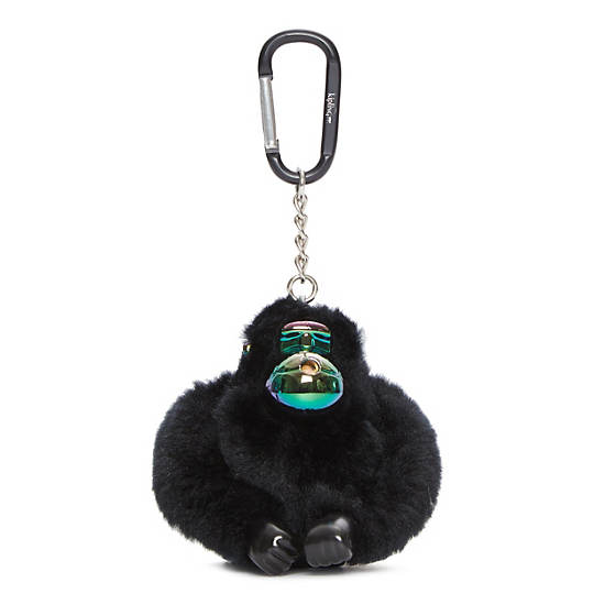 Lou Monkey Keychain, Black, large