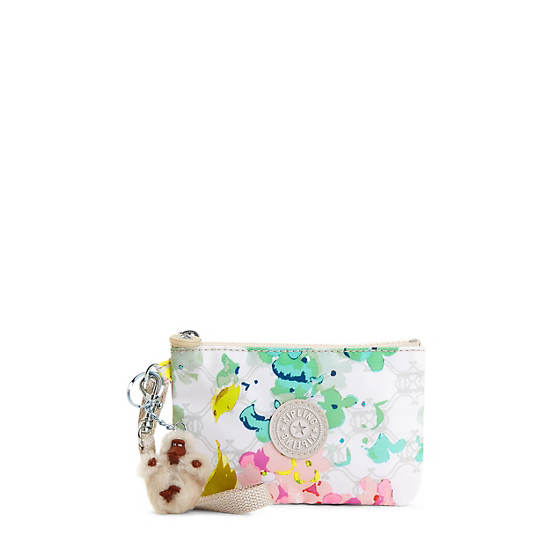 Candy Printed Wristlet, Luscious Florals White, large