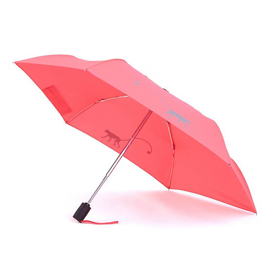Auto Open Umbrella, Coral Pink, large