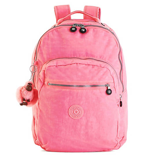 Seoul Large Laptop Backpack, Primrose Pink Satin, large