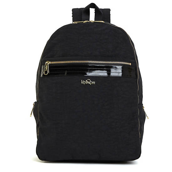 Deeda Large Laptop Backpack, Black Patent Combo, large