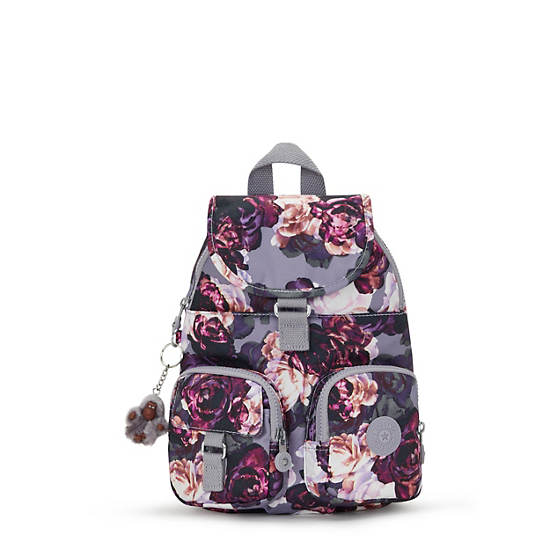 Lovebug Small Printed Backpack, Kissing Floral, large