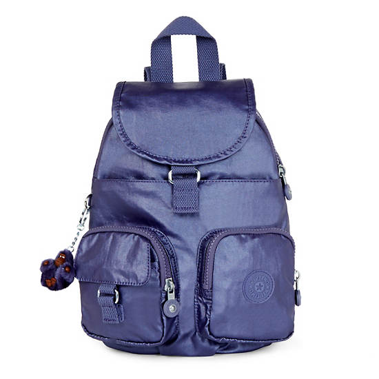 Lovebug Small Metallic Backpack, Enchanted Purple Metallic, large