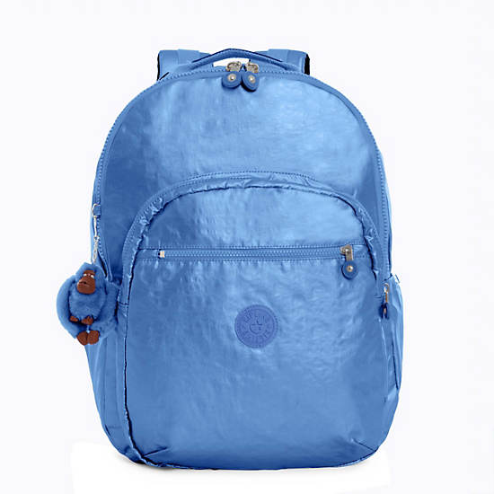Seoul Extra Large Metallic 15" Laptop Backpack, Blue Bleu 2, large