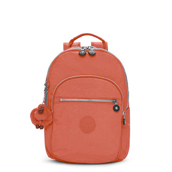Seoul Small Backpack, Peachy Coral, large