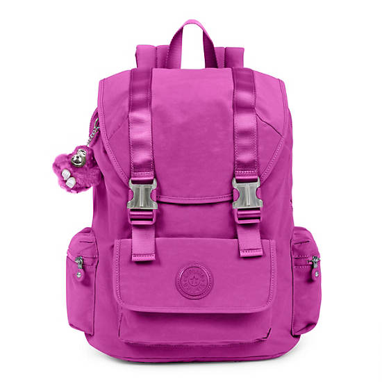 Siggy Large Laptop Backpack - Purple Garden | Kipling