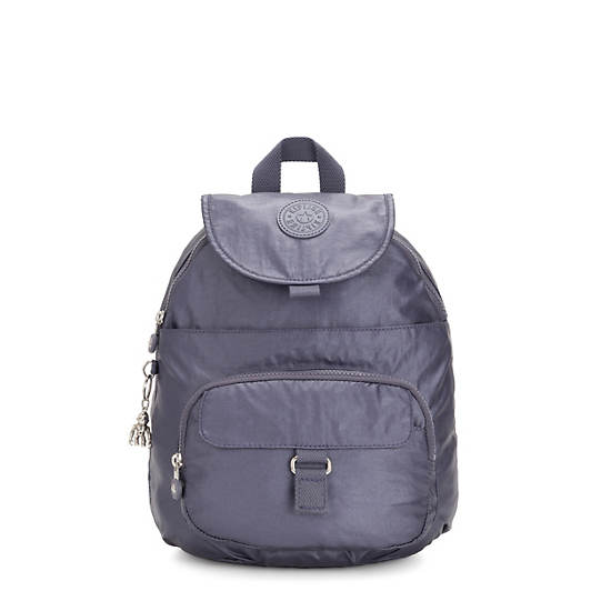 Queenie Small Metallic Backpack, Enchanted Purple Metallic, large