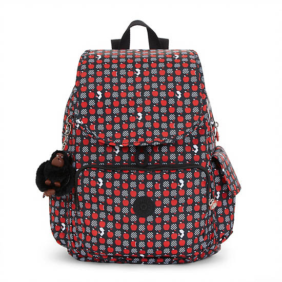 Disney’s Snow White Ravier Medium Printed Backpack, Dark Maroon Metallic, large