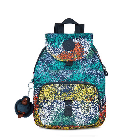 Queenie Small Printed Backpack, Watercolor River, large