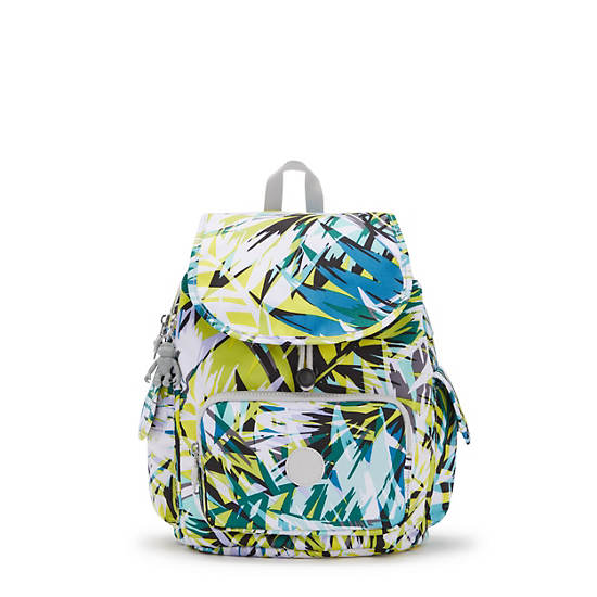 City Pack Small Printed Backpack, Bright Palm, large