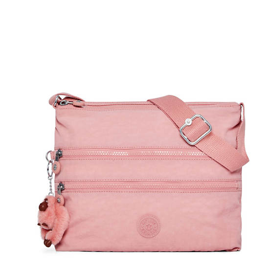 Alvar Crossbody Bag, Strawberry Pink Tonal Zipper, large