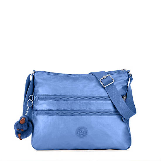 Alvar Metallic Crossbody Bag, Blue Bleu 2, large