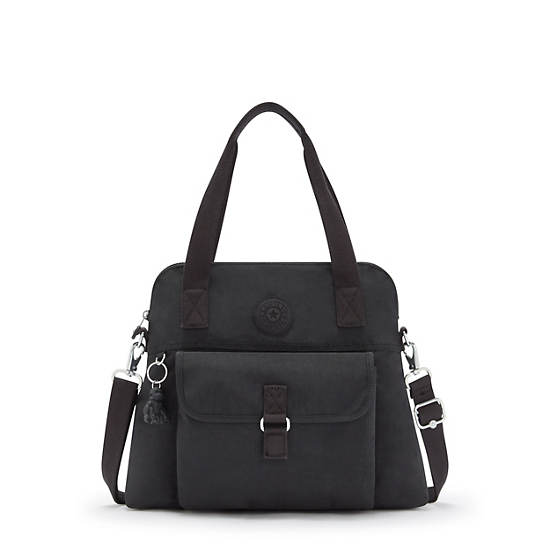 Pahneiro Handbag, Black Noir, large
