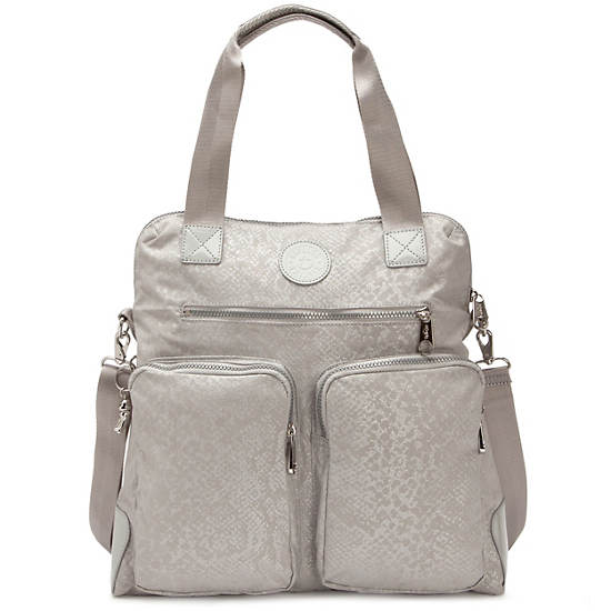 Maddie Handbag, Bright Silver, large