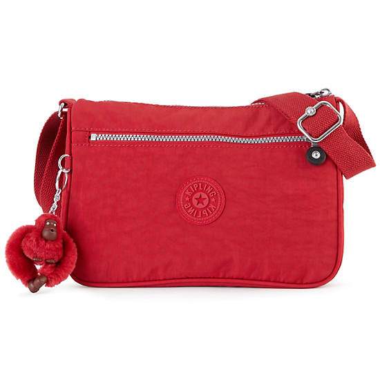 Callie Crossbody Bag, Multi Dots Red, large