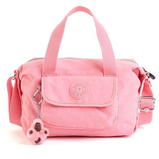 Brynne Handbag, Primrose Pink Satin, large