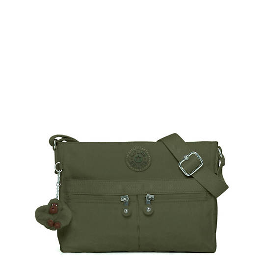 Angie Handbag, Jaded Green Tonal Zipper, large