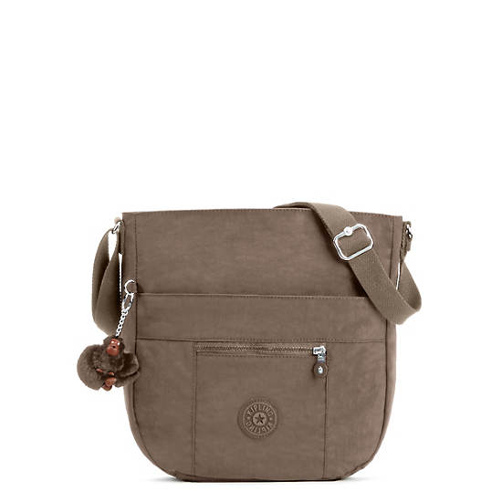 Bailey Handbag, Soft Earthy Beige Tonal Zipper, large