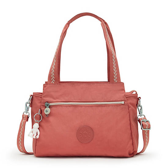 Elysia Shoulder Bag, Pink Mermaid Embossed, large Elysia Shoulder Bag, Pink Mermaid Embossed, large