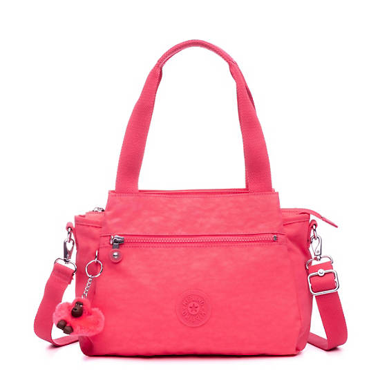 Elysia Shoulder Bag, Grapefruit Tonal Zipper, large