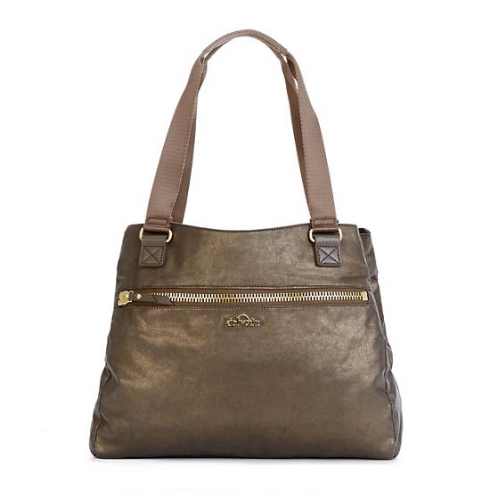 New Claudia Handbag, Toasty Gold, large