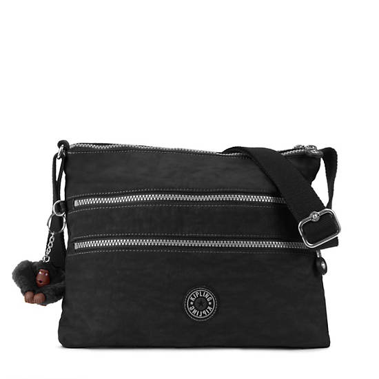 Alvar Vintage Crossbody Bag, Black, large