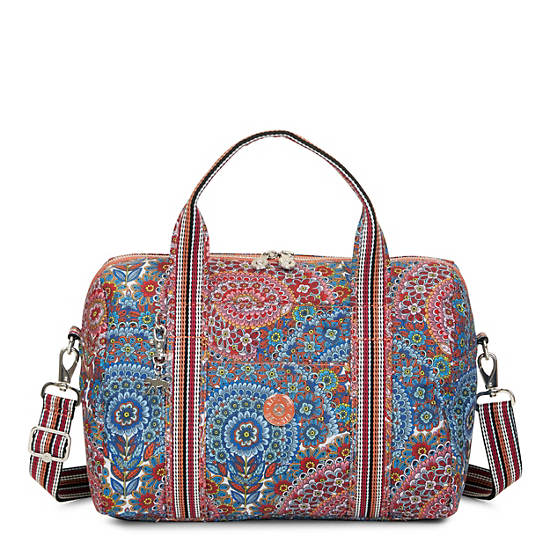 Folami Printed Handbag, Sunshine Happy, large Folami Printed Handbag, Sunshine Happy, large