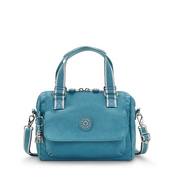 Zeva Handbag, Ocean Teal, large