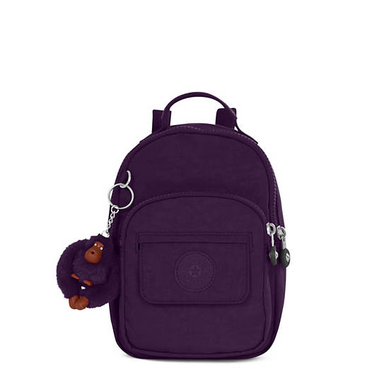Alber 3-in-1 Convertible Mini Bag Backpack, Deep Purple, large