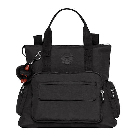 Alvy 2-in-1 Convertible Tote Bag Backpack, Black, large