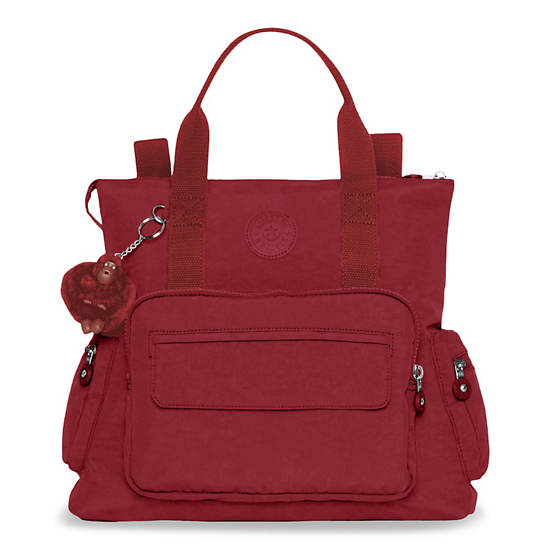 Alvy 2-in-1 Convertible Tote Bag Backpack, Brick Red, large