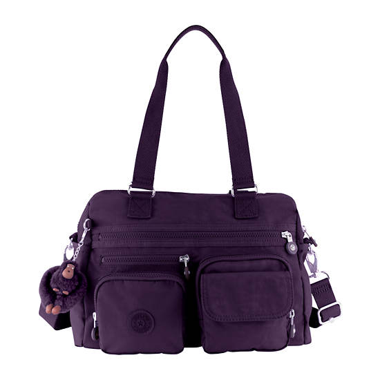 Mara Handbag, Deep Purple, large