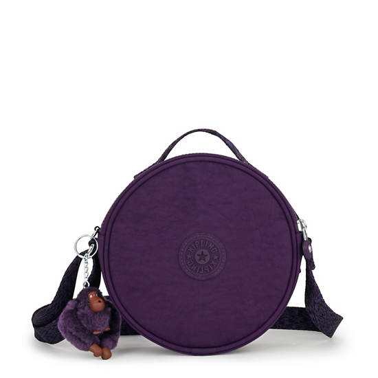 Kipling Alvar Purple Crossbody Bag Nylon Purse 4 Zip Sections | eBay