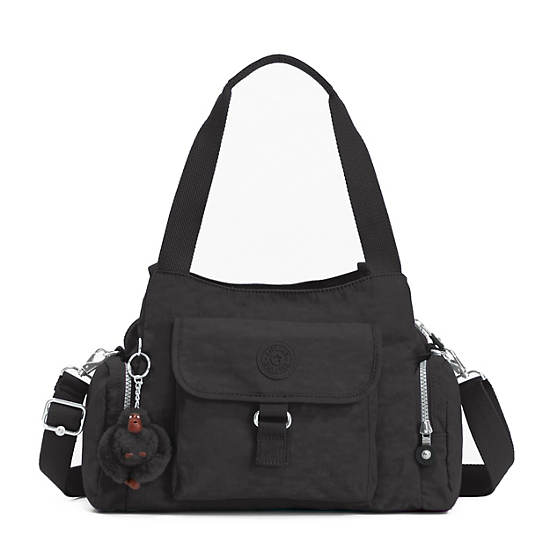 Felix Large Handbag, Black, large