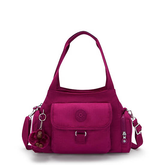 Felix Large Handbag, Purple Fig, large