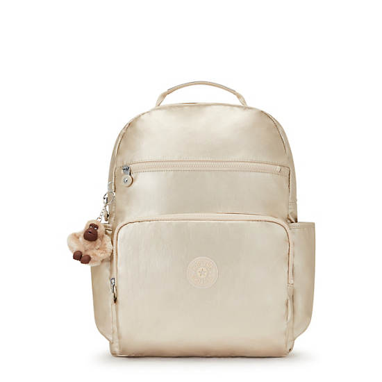 So Baby Diaper Backpack, Starry Gold Metallic, large