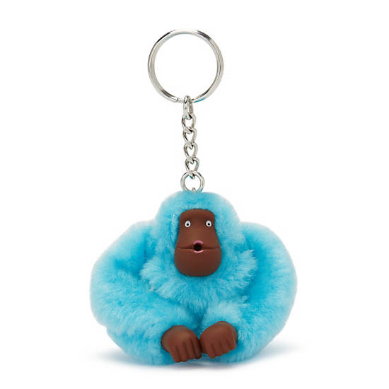 Sven Small Monkey Keychain, Sea Blue, large