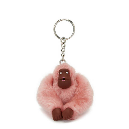 Sven Monkey Keychain, Pastel Blush, large Sven Monkey Keychain, Pastel Blush, large
