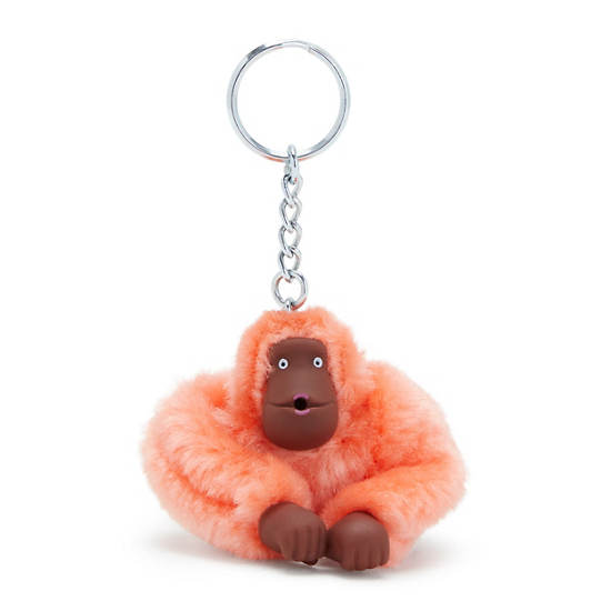 Sven Small Monkey Keychain, Cool Coral, large