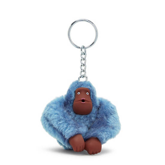 Sven Small Monkey Keychain, Blue Buzz, large